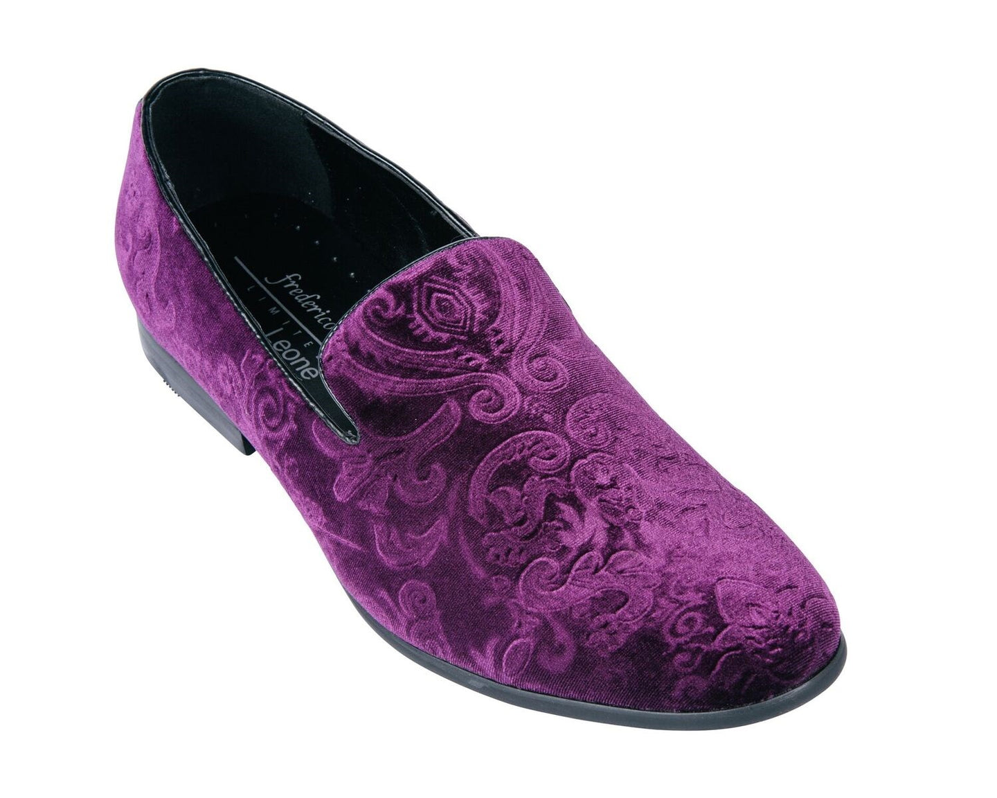 purple velvet shoes