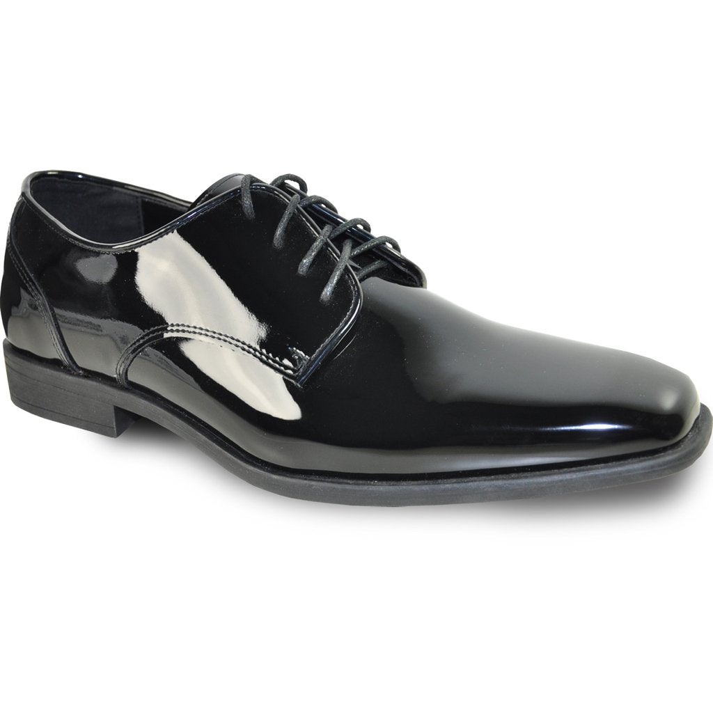 black patent formal shoes