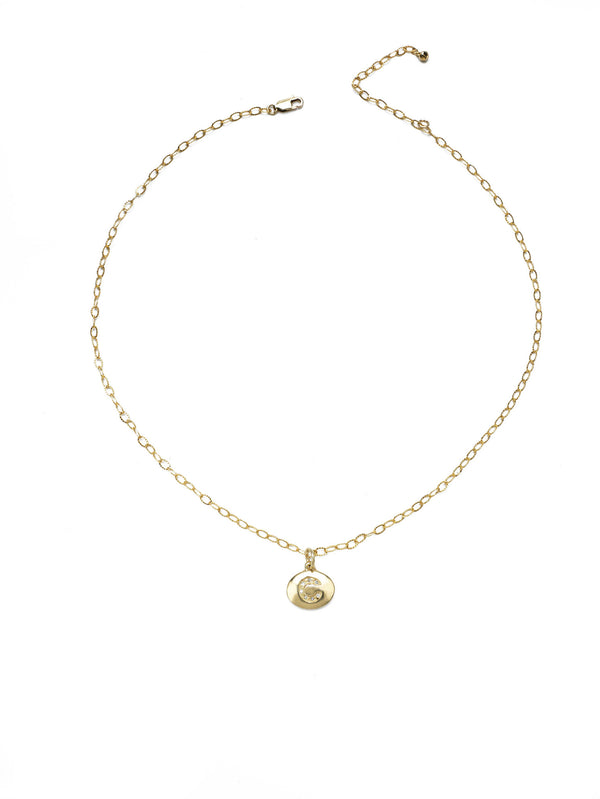 OVAL INITIAL NECKLACE - Charme Silkiner Jewelry