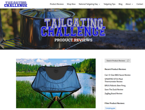 Tailgaiting challenge ad and logo