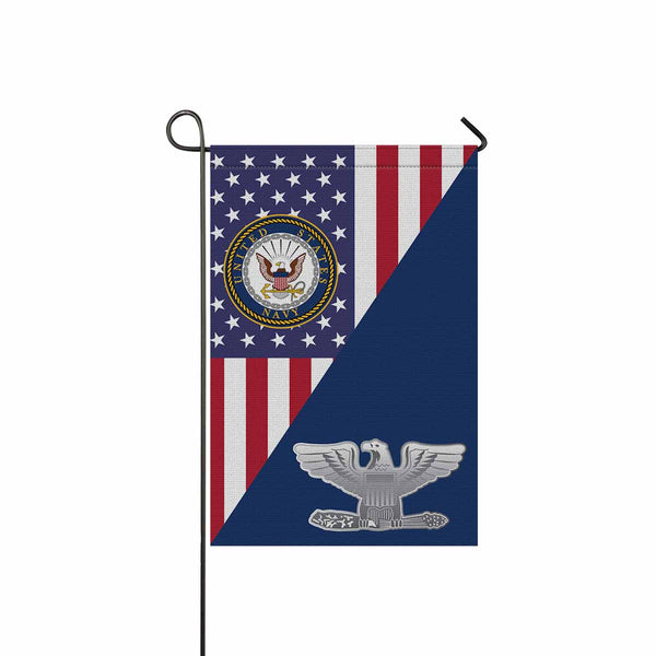 US Navy O-6 Captain O6 CAPT Senior Officer Garden Flag 12'' x 18'' Twin-Side Printing