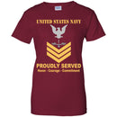 US Navy Antisubmarine Warfare Technician Navy AX E-6 Gold Stripe PO1 Petty Officer First Class Ladies' T-Shirt