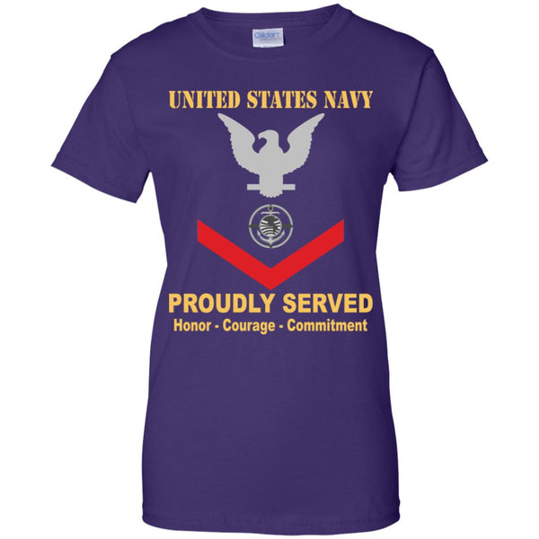 US Navy Religious Program Specialist Navy RP E-4 PO3 Petty Officer Third Class Ladies' T-Shirt