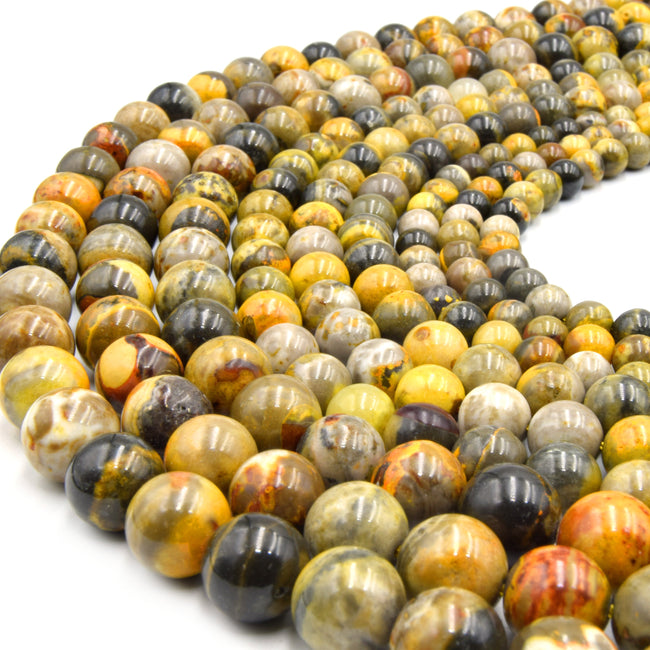 Bumble Bee Jasper Beads | 4mm 6mm 8mm 10mm 12mm Beads | Wholesale Bead –  Only Beads