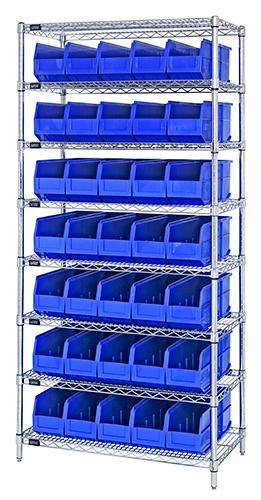 Storage Rack With Numbered Bins