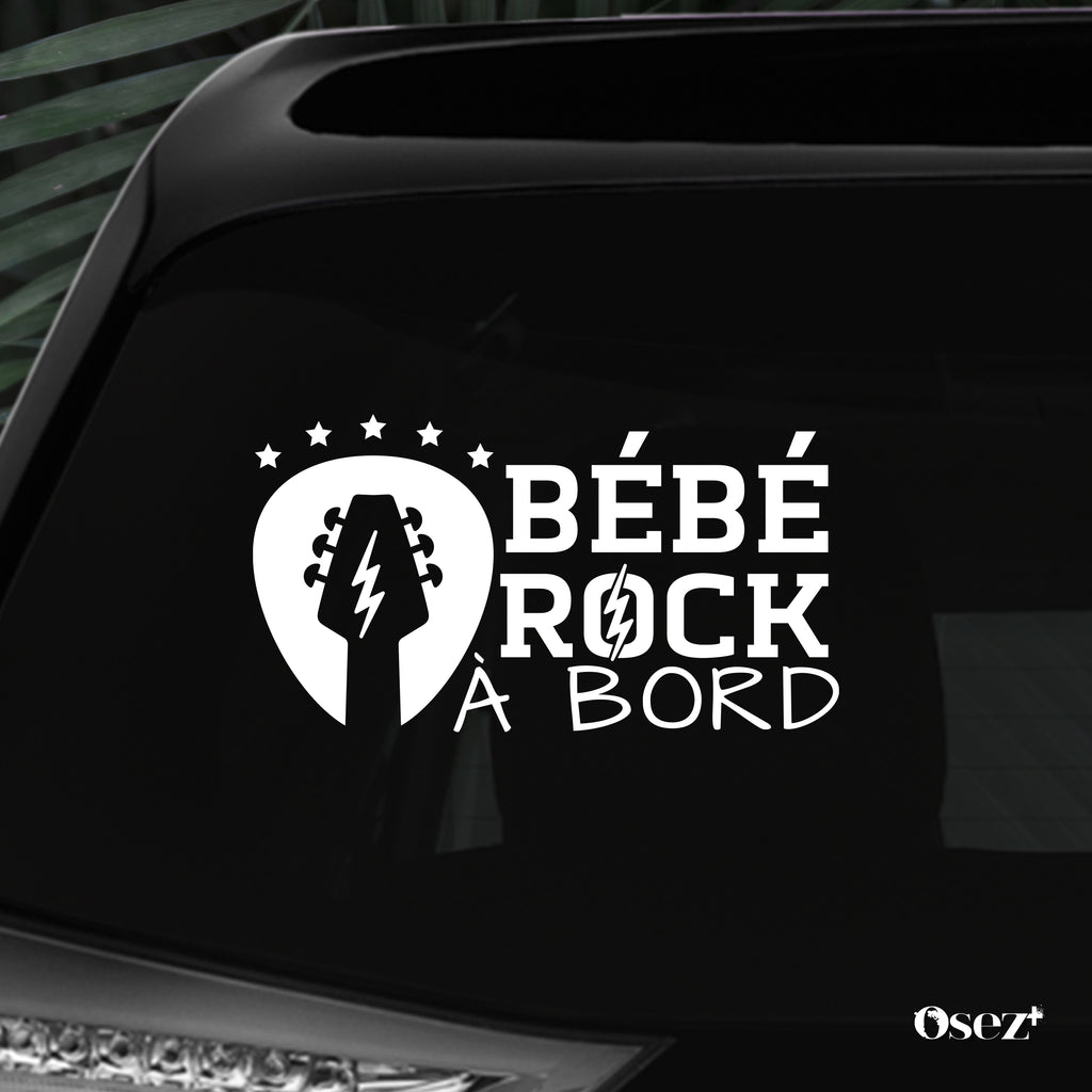 Bebe Rock A Bord Autocollant Pour Voiture Osezplus