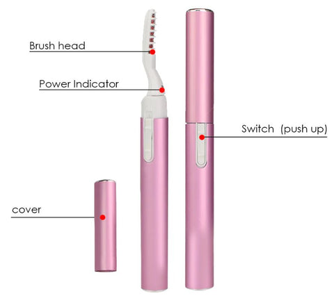 Pink Eyelash Curler Function