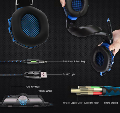 Blue Gaming Headset Function