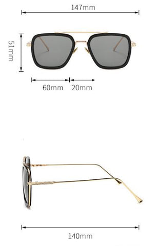 Black Sunglass Size