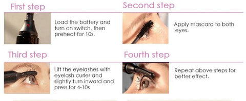 Heated Eyelash Curler Steps