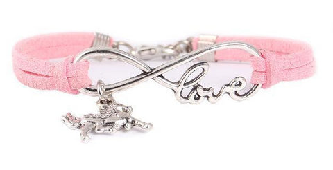 Pink Horse Infinity Love Bracelet