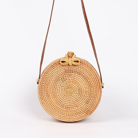 Brown Rattan Bag