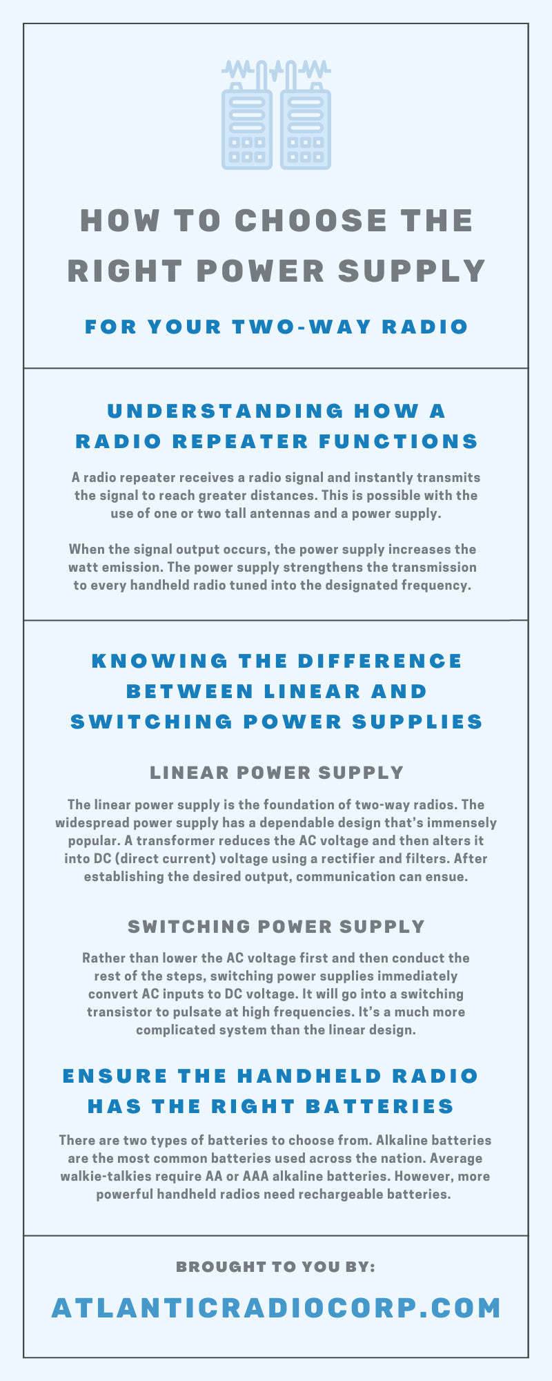 How To Choose the Right Power Supply for Your Two-Way Radio
