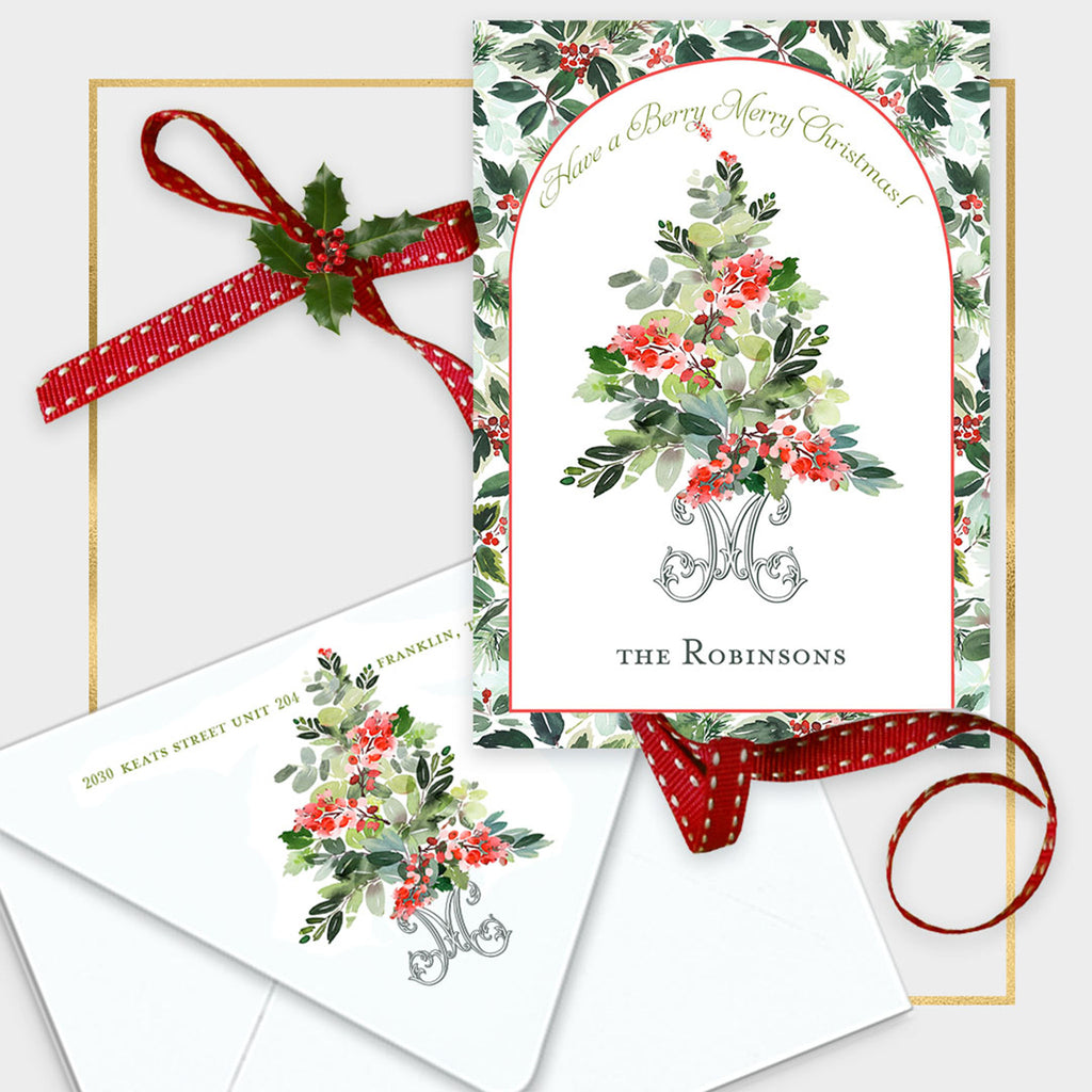 Christmas Card: "Have a Berry Merry Christmas"