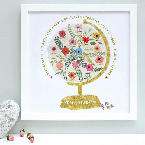 grandmother family tree mother's day gift print