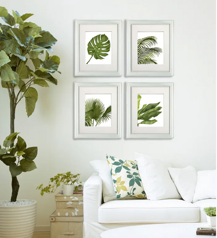 tropical leaves framed print
