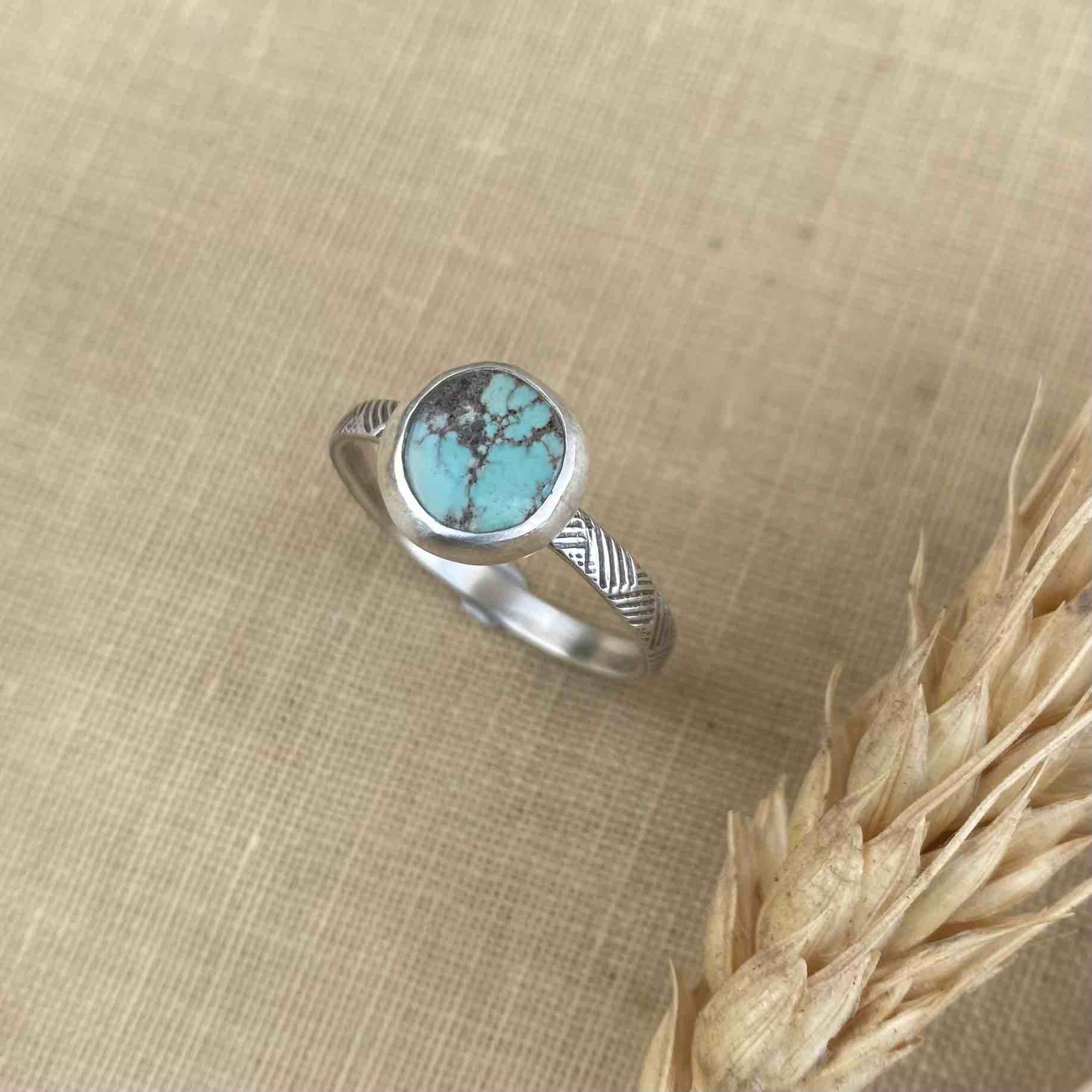 NEW Sweetgrass Solitaire Ring #13 – Wisdom River Designs