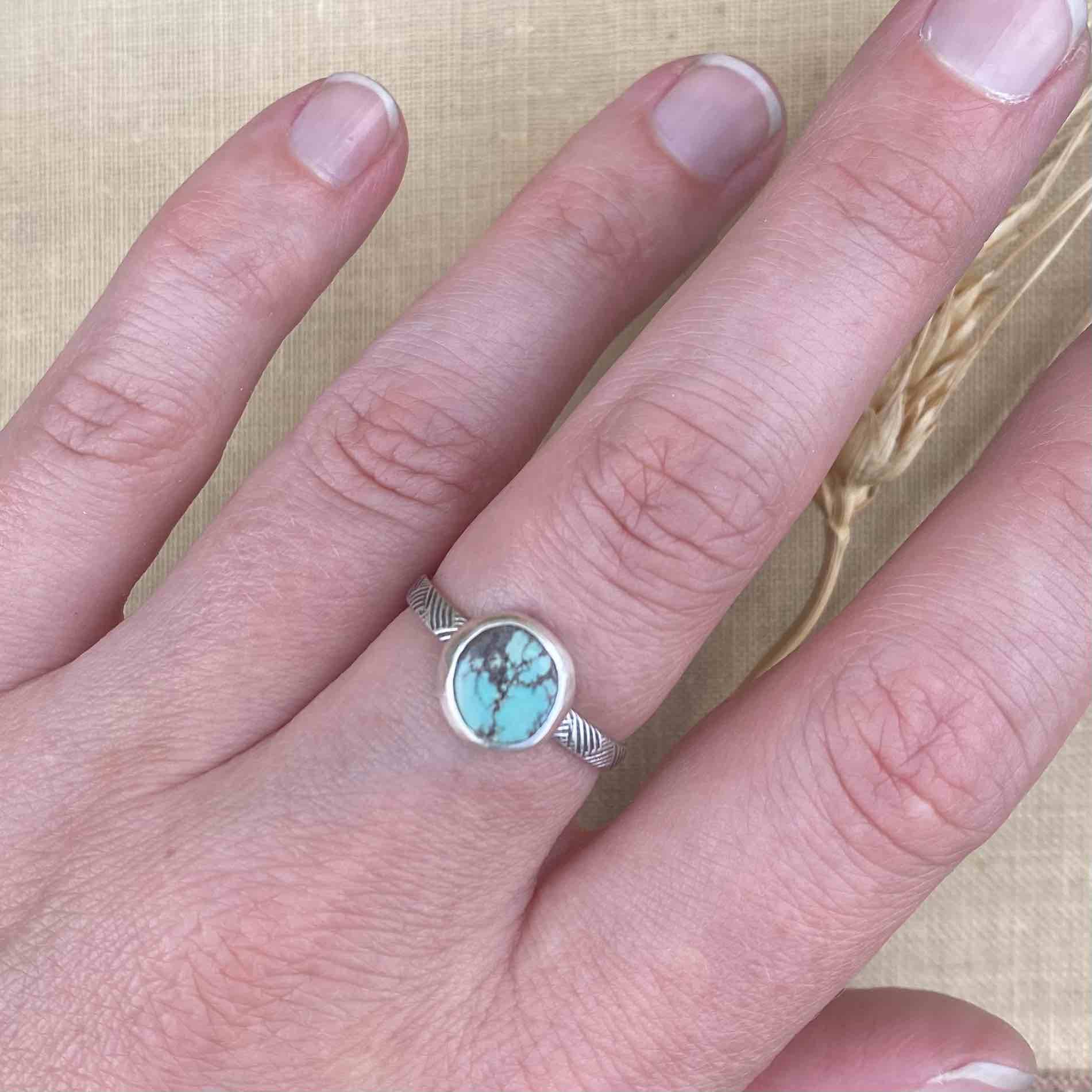 NEW Sweetgrass Solitaire Ring #13 – Wisdom River Designs