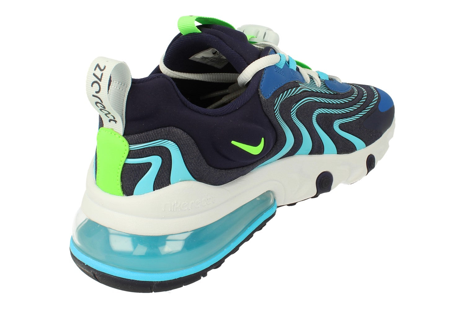 Buy Nike Air Max 270 React Eng Mens Cj0579 Uk 8 5 Us 9 5 Eu 43 Blackened Blue Green Strike 400 400 Free Uk Delivery Super Fast Euro Usa Delivery Kicksworldwide