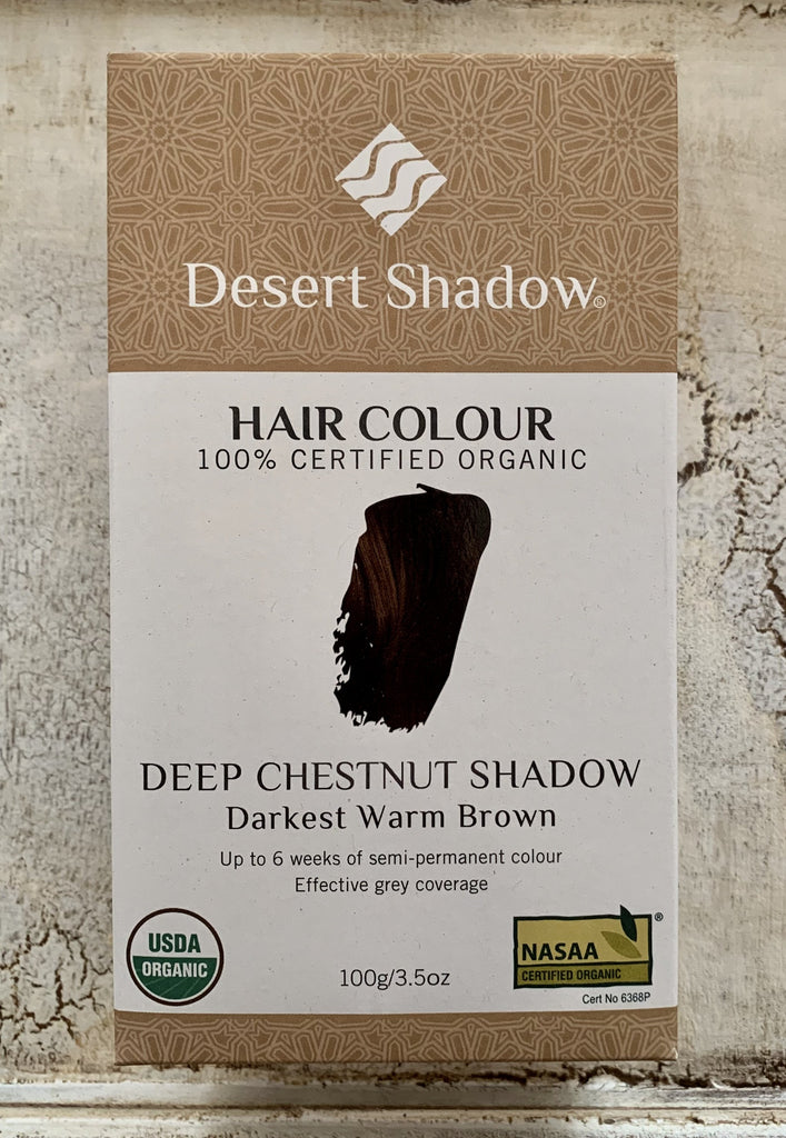 Desert Shadow 100 Certified Organic Hair Dye Deep Chestnut Shadow 1