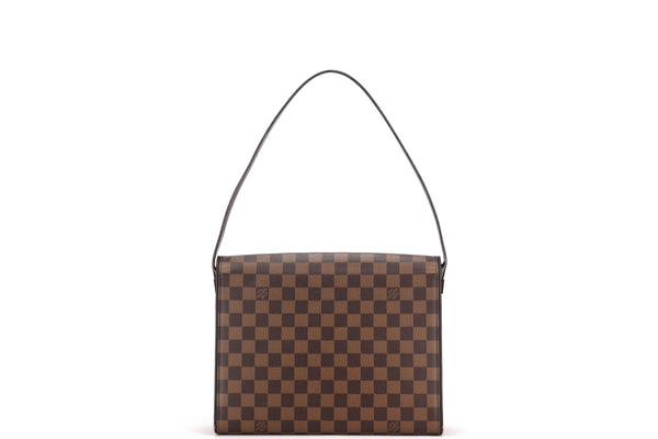 louis vuitton n52000 berkeley bag (fl5018) damier ebene canvas gold  hardware, no dust cover