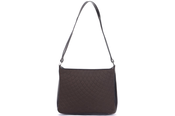 gucci full leather light grey monogram shoulder bag (130736493402