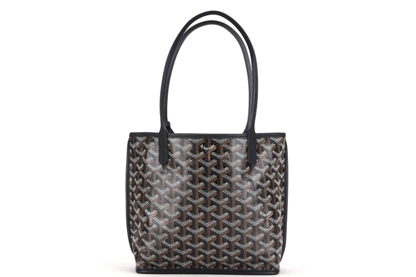 GOYARD Anjou Mini Goyardine Canvas Shoulder Bag Blue