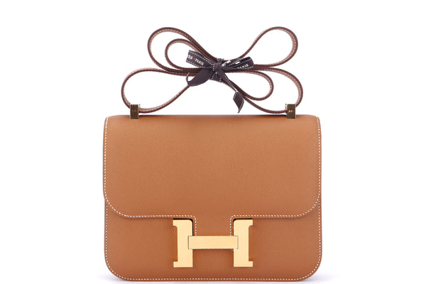 Hermes mini 24/24 -21 Bag Evercolour and Swift leather Gold GHW Stamp