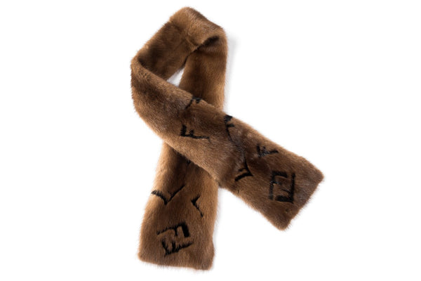 Louis Vuitton Mink Scarf Stole, Preowned in Box