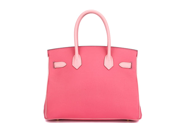 Hermes Birkin 35 HSS Bag White/Rose Confetti/Rose Tyrien Brushed