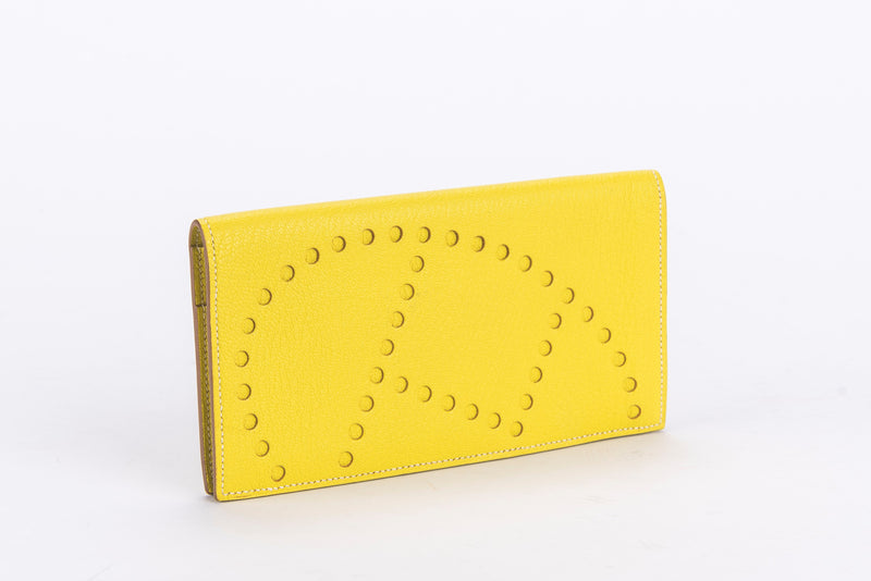 hermes yellow wallet