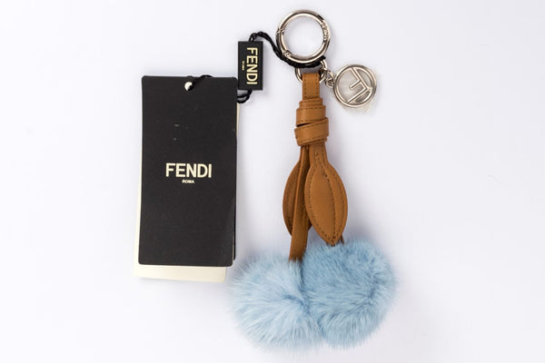 Fendi Flowery Red and Blue Fur Bag Charm handbag keychain – AvaMaria