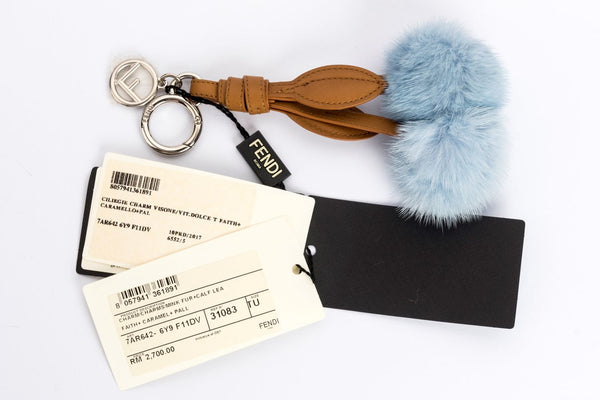 Fendi Flowery Red and Blue Fur Bag Charm handbag keychain – AvaMaria