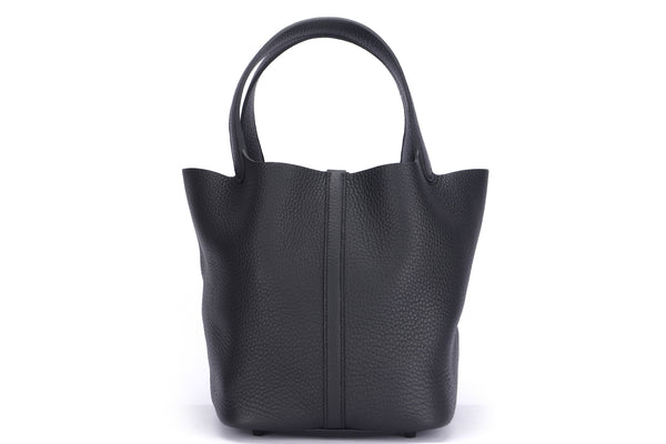 Hermes Picotin 22cm (Stamp Z) So Black Clemence Leather, with Keys ...