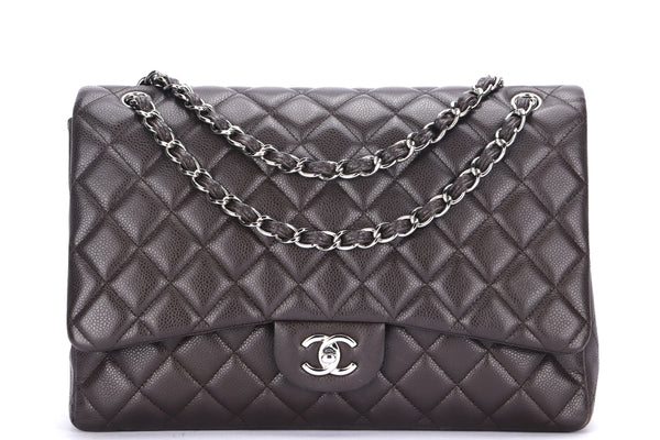 Chanel Black Caviar Maxi Classic Double Flap Bag SHW – Boutique Patina