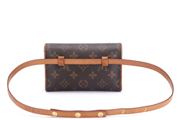 Louis Vuitton Vintage Pochette Florentine Monogram Waist Pouch (FL0073),  with Strap (FL0033), no Dust Cover