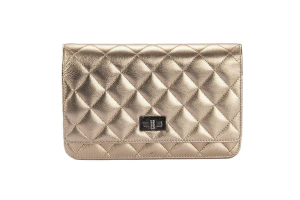 Chanel 2.55 Reissue Metallic Silver Fold Long Wallet (1187xxxx), with Box,  no Dust Cover