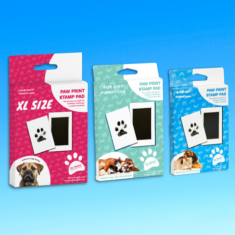 4 Pack of Plus Size Paw Print Stamp Pads – Fur Gift