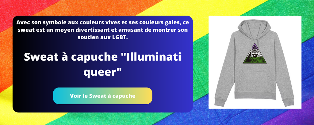 Sweat à capuche illuminati QUEER pour blog c'est quoi un queer