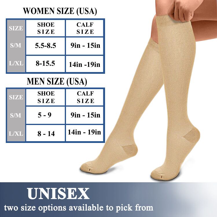 Compression Socks (8 Pairs), 1520 mmhg for Men & Women CHARMKING