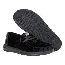 Wendy Crushed Velvet - Black/Black Nav Image 3