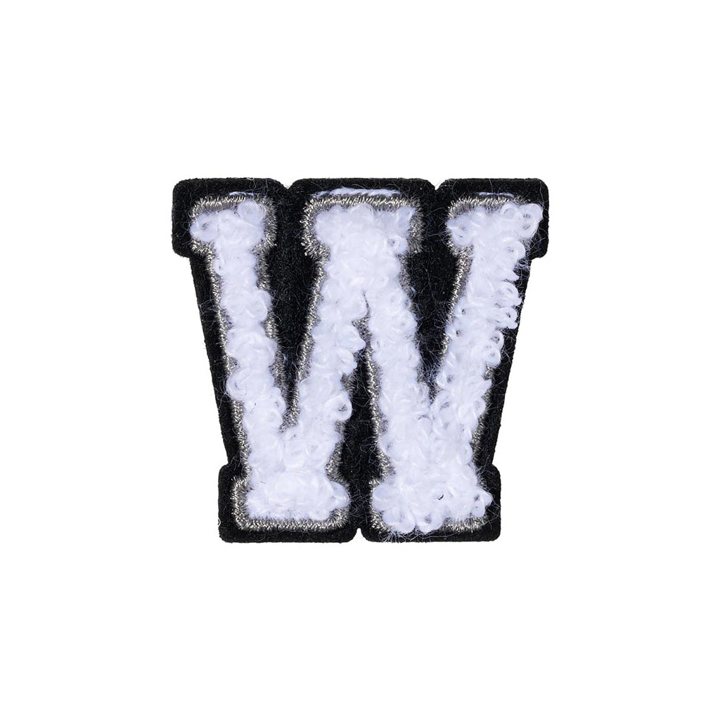 Letter W Patch - W Black/White