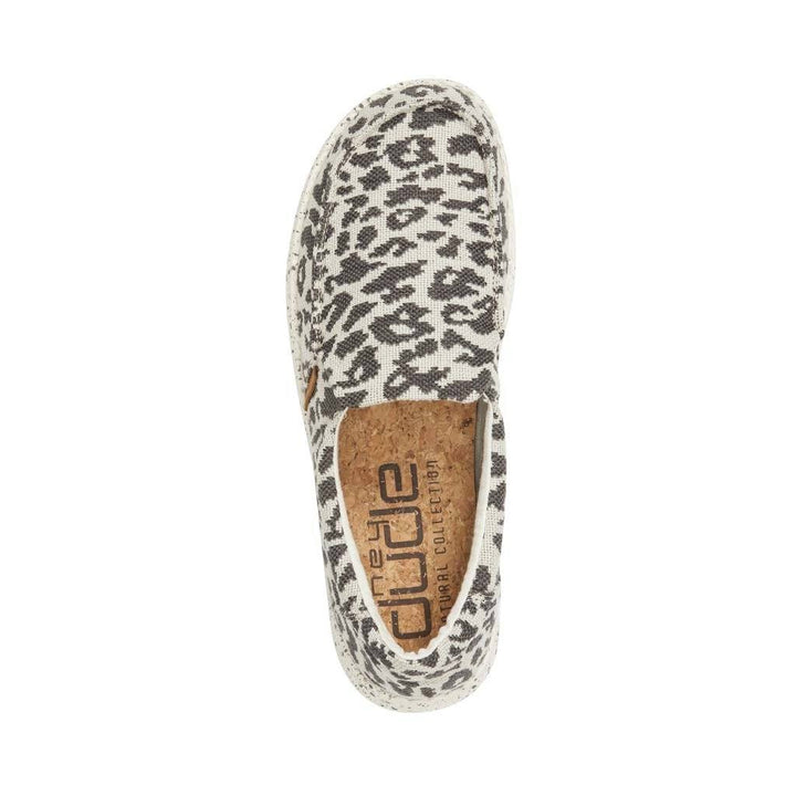 hey dude women's misty woven cheetah grey