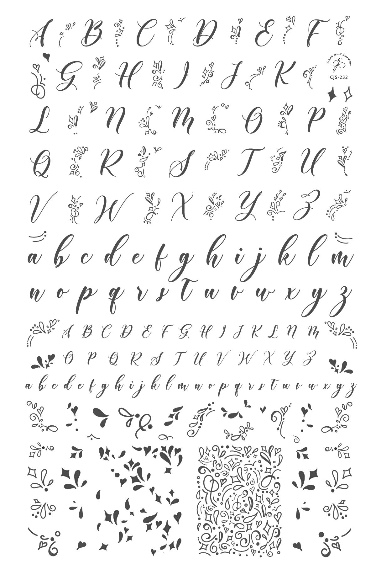 Sellos Alfabeto en cursiva - 14x18cm - Stamperia - Pinzell de Paper