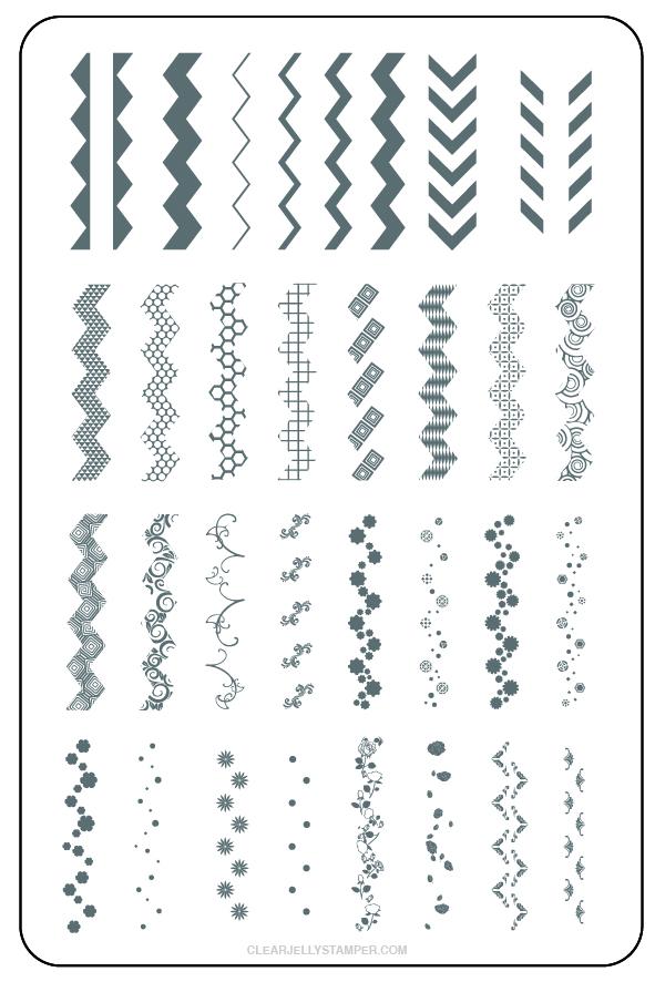 Clear Jelly Stamper- LC-36- Chantel's Chevrons - Beautometry