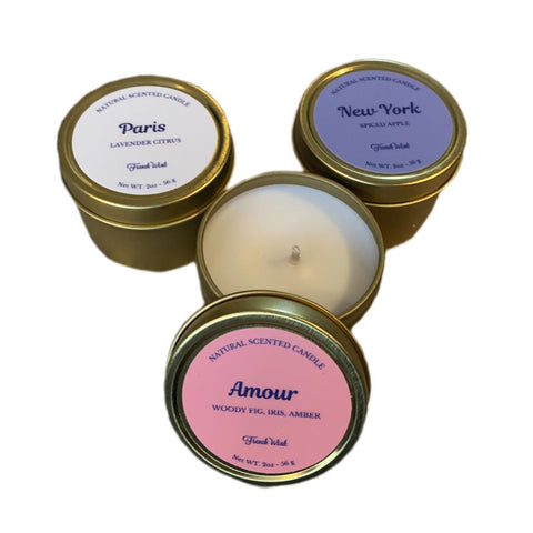 amour paris new york candles