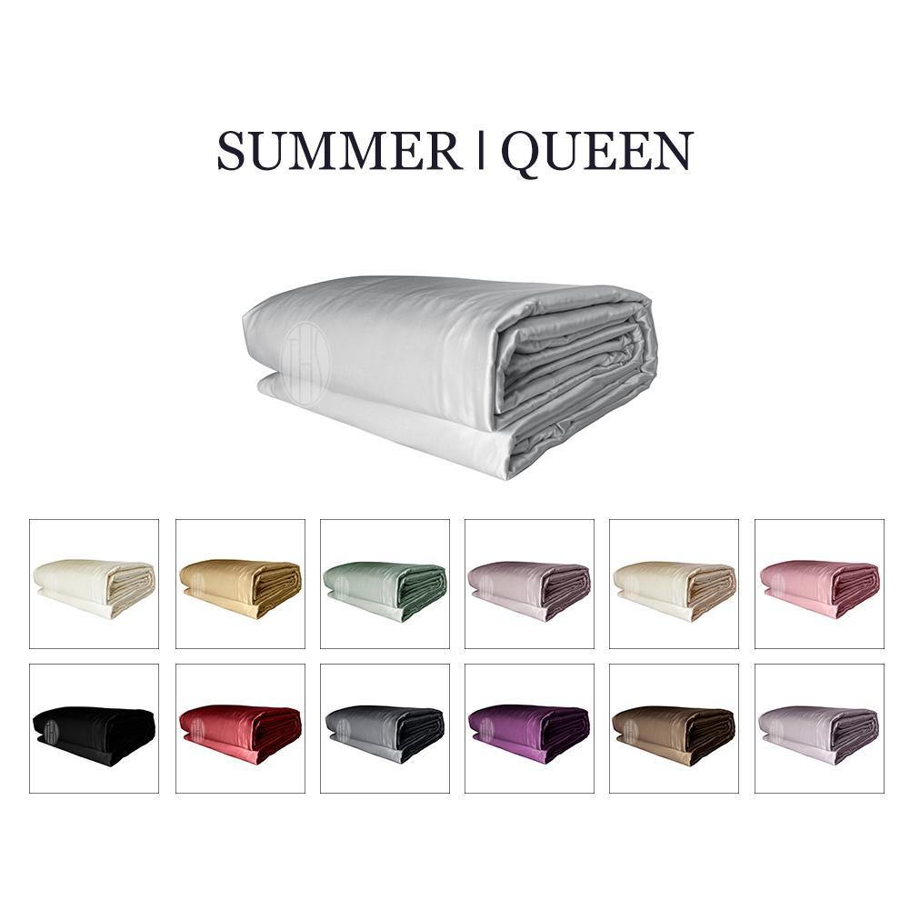 Luxury Silk Cooling Comforter Set With Removable Duvet Cover