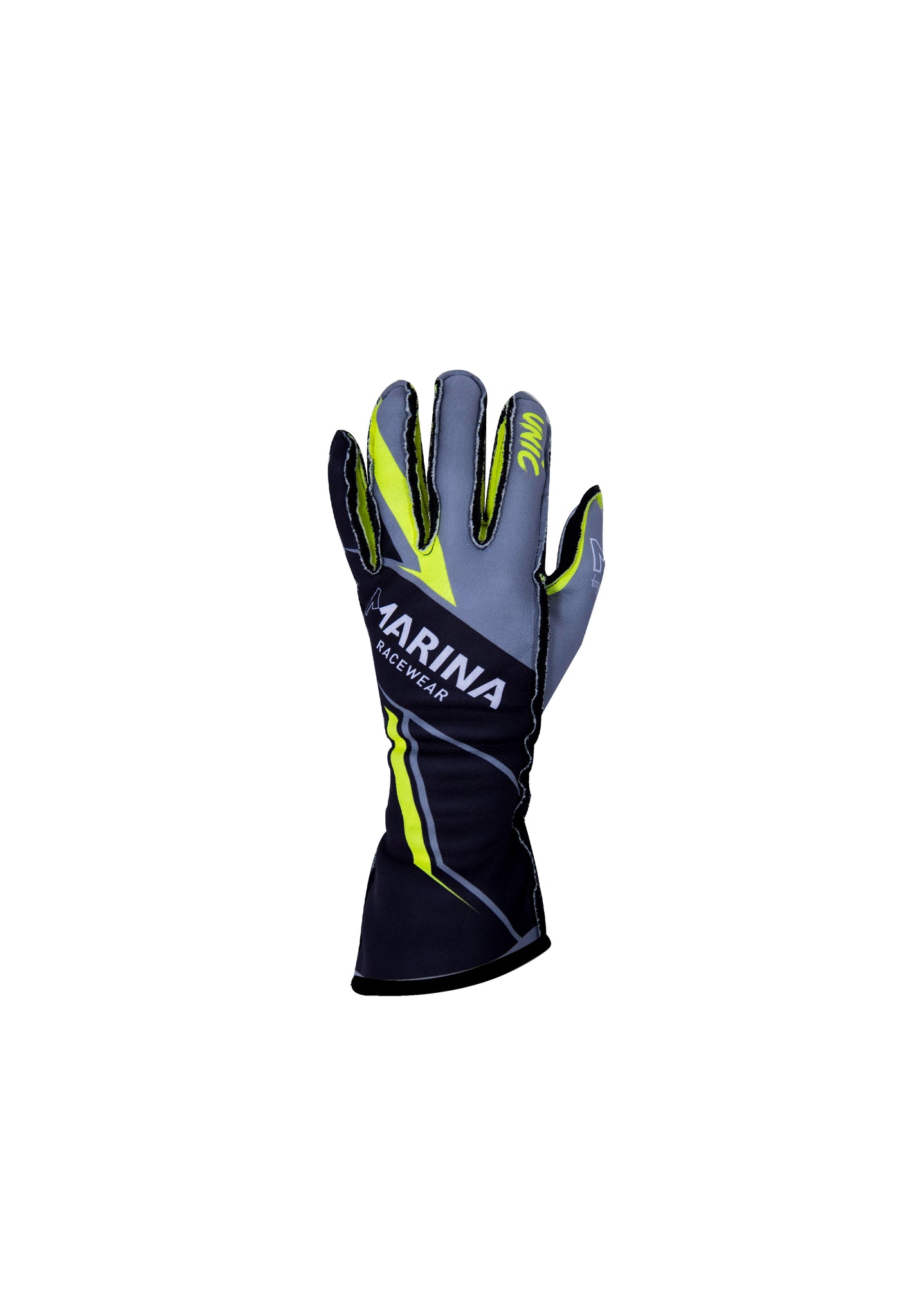 Gloves FIA MARINA UNIC TEAM GLOVES ARROWS - BLACK YELLOW GREY