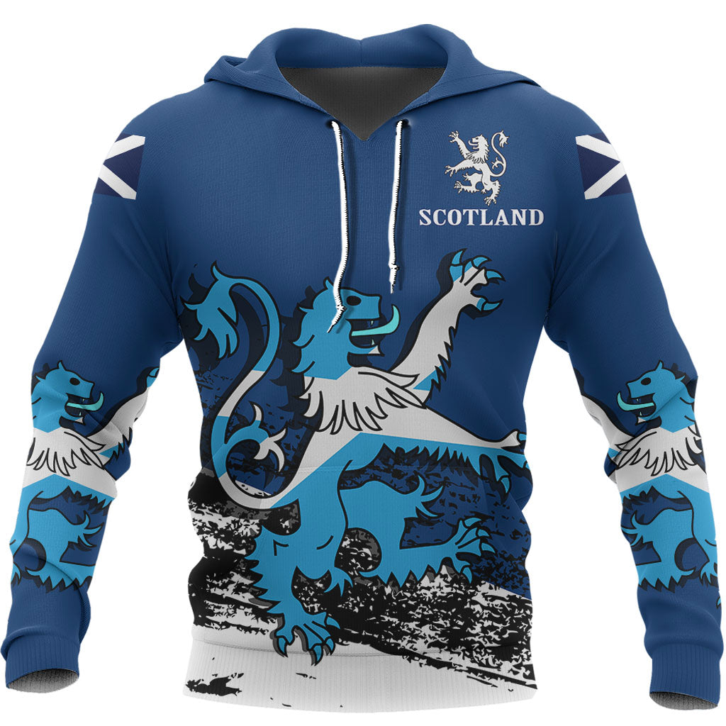 SCOTLAND LION Rampant Fleece Pullover Hoodie Uk Scottish Flag ...