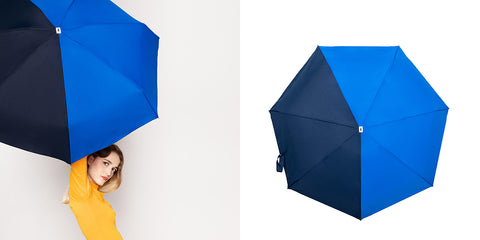 Anatole umbrella VICTOIRE bicolor blue and blue